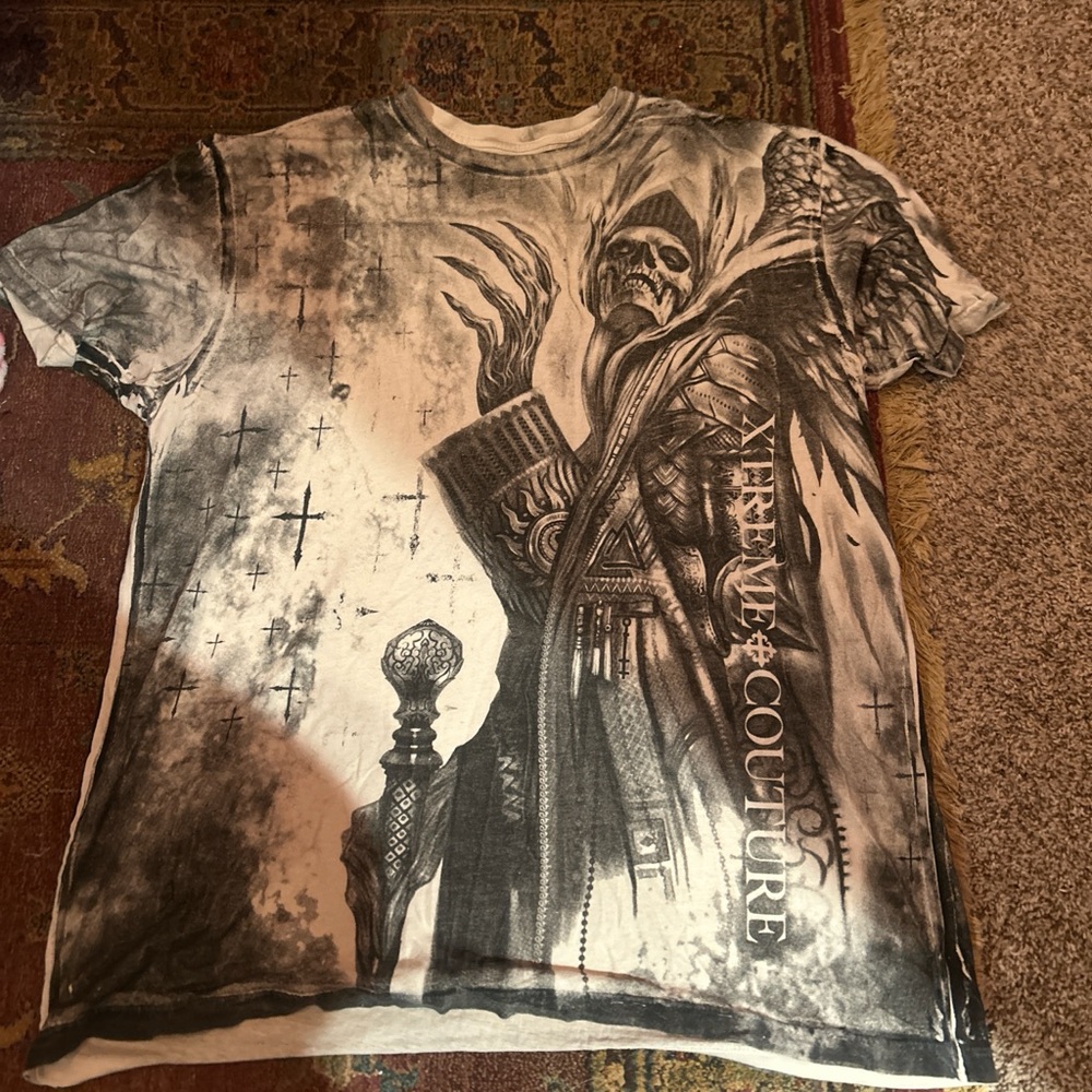 Edgy Couture Black and White Graphic Tee
